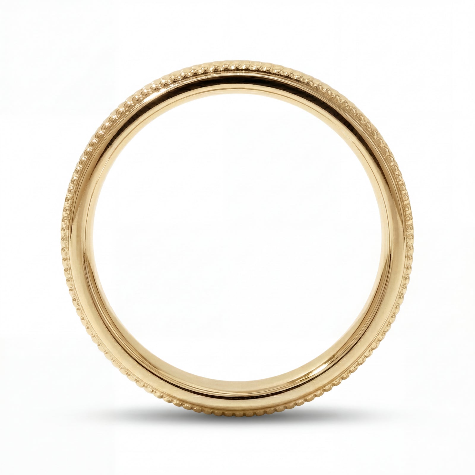 Pankti | Men's Gold Wedding Band, Milgrain