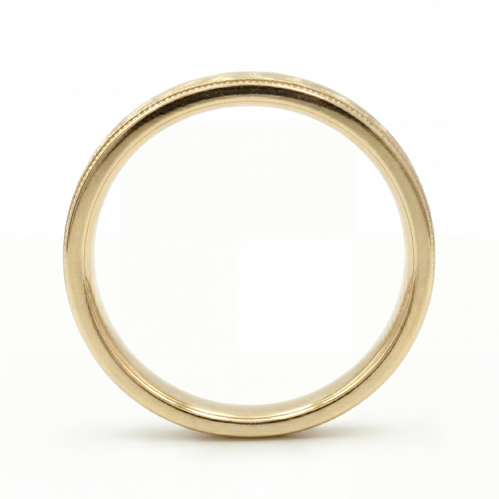 Gulzar | Men's Gold Wedding Band, Hand Engraved
