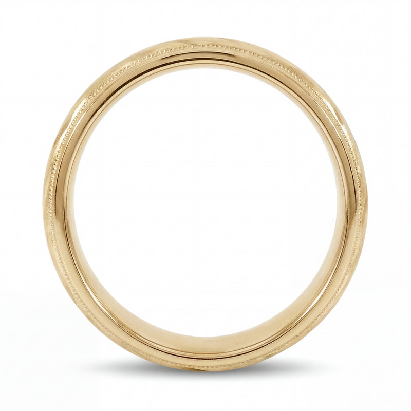 Fasal | Men's Gold Wedding Band, Wheat
