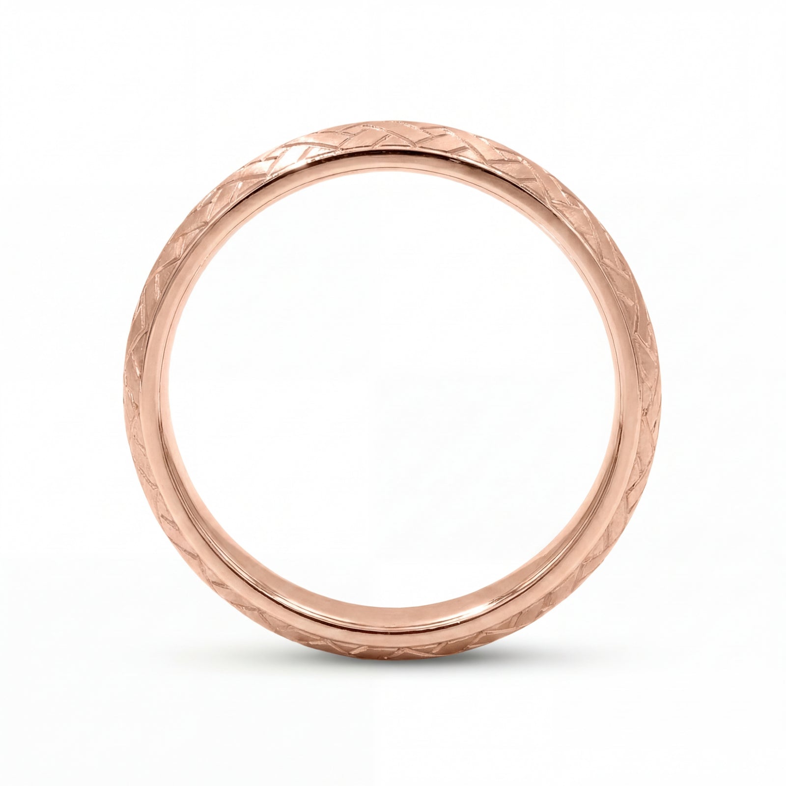 Bandhan | Men's Rose Gold Wedding Band, Woven