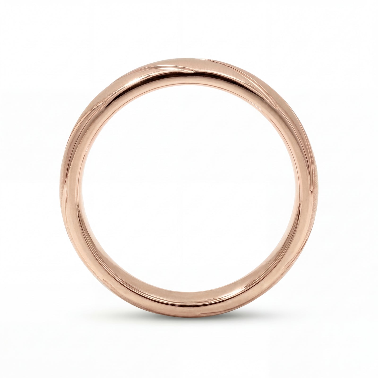 Lehar | Men's Rose Gold Wedding Band, Wave