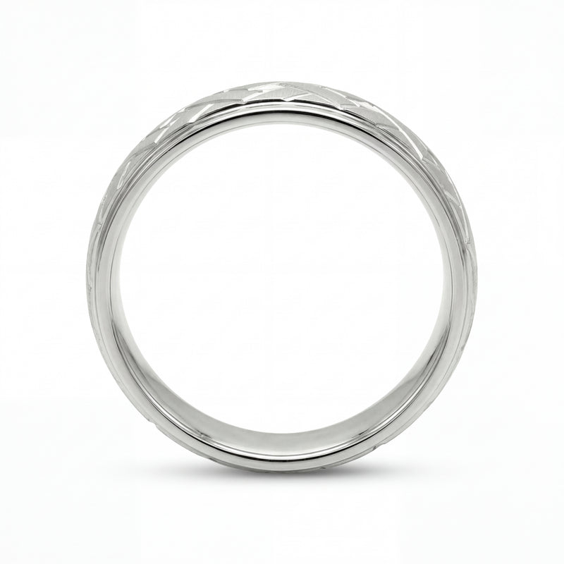 Bandhan | Men's Platinum Wedding Band, Woven