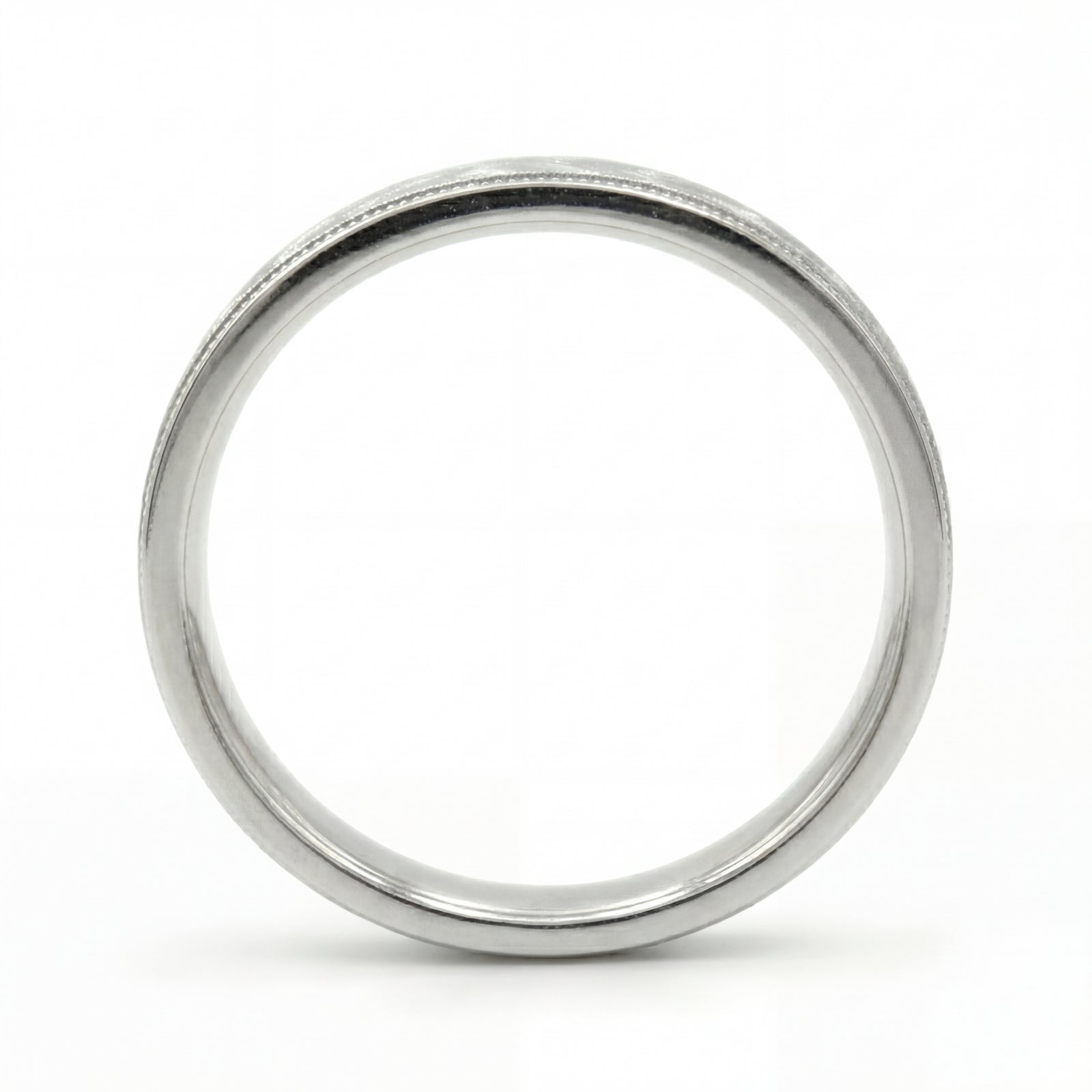 Gulzar | Men's Platinum Wedding Band, Hand Engraved