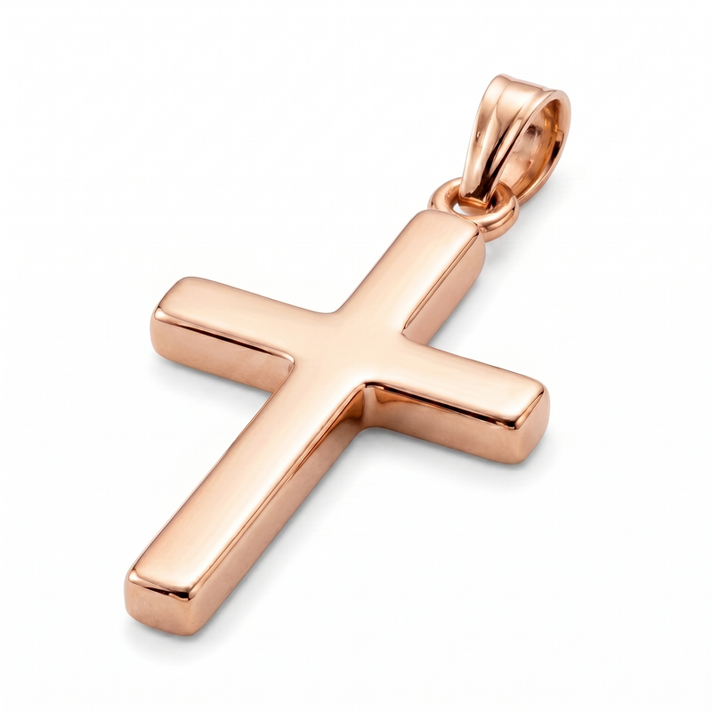 Salib | Classic Rose Gold Cross Pendant