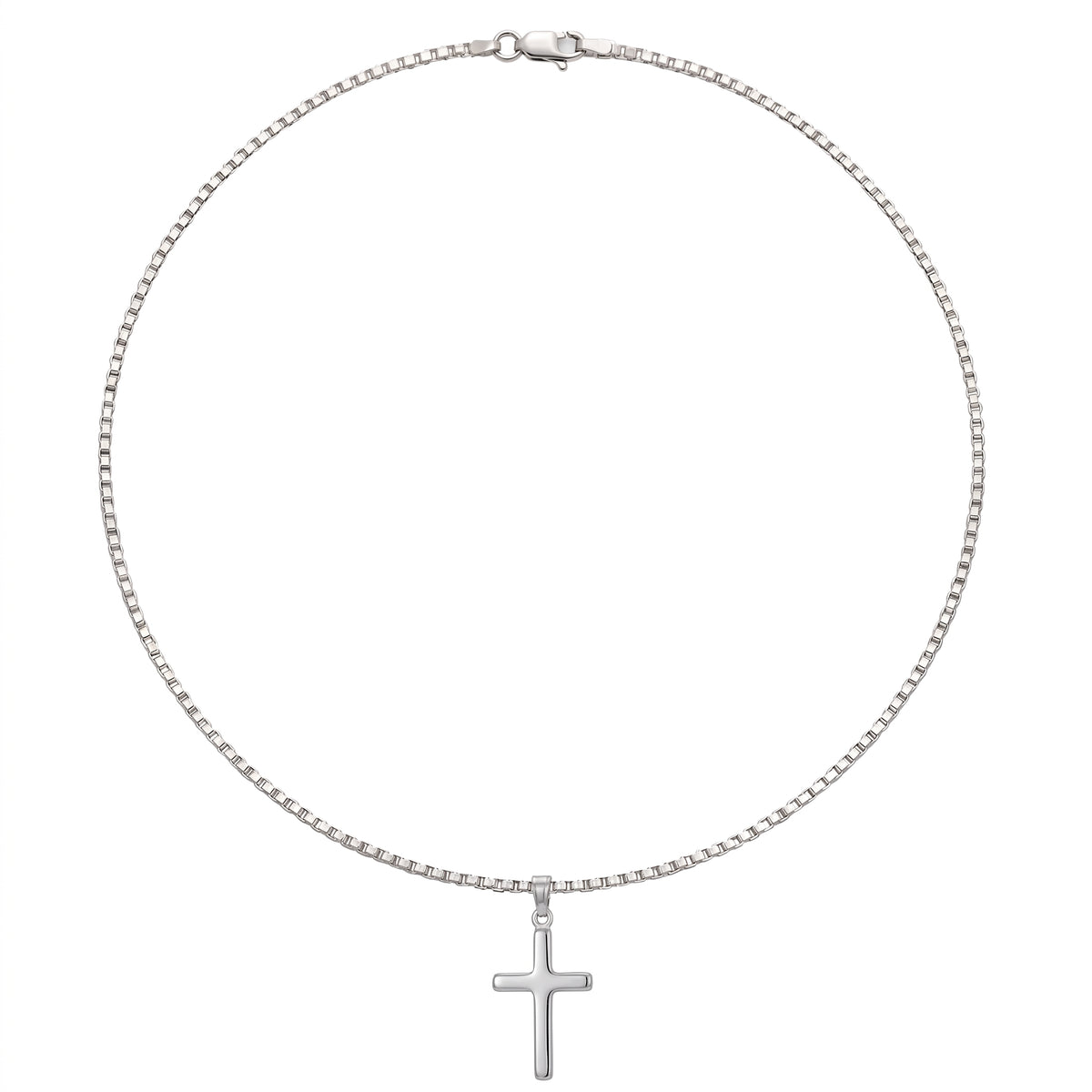 Salib | Classic White Gold Cross Pendant