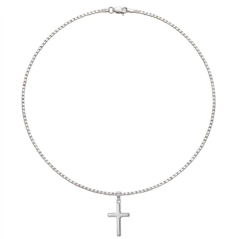 Salib | Classic White Gold Cross Pendant