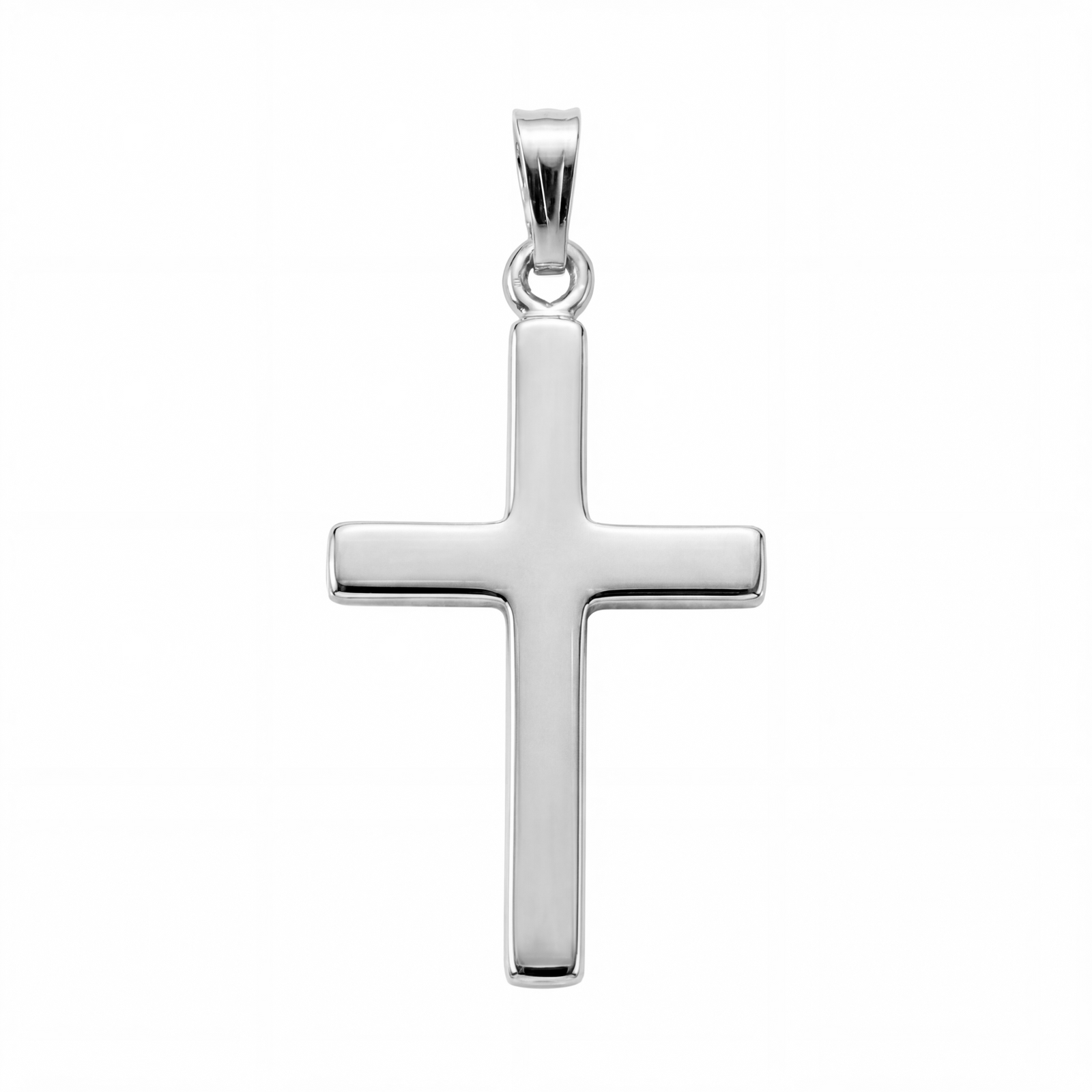 Salib | Classic White Gold Cross Pendant