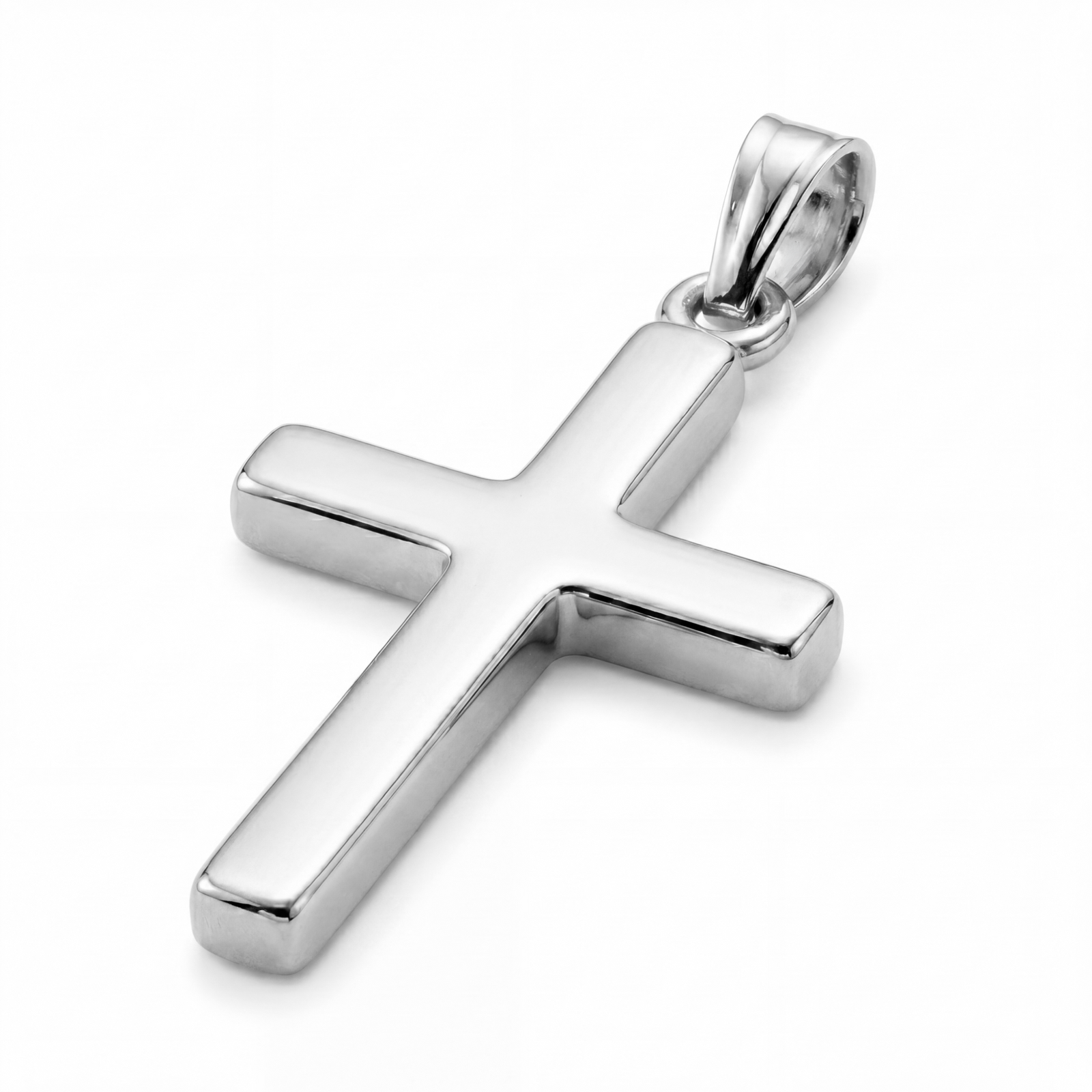 Salib | Classic White Gold Cross Pendant