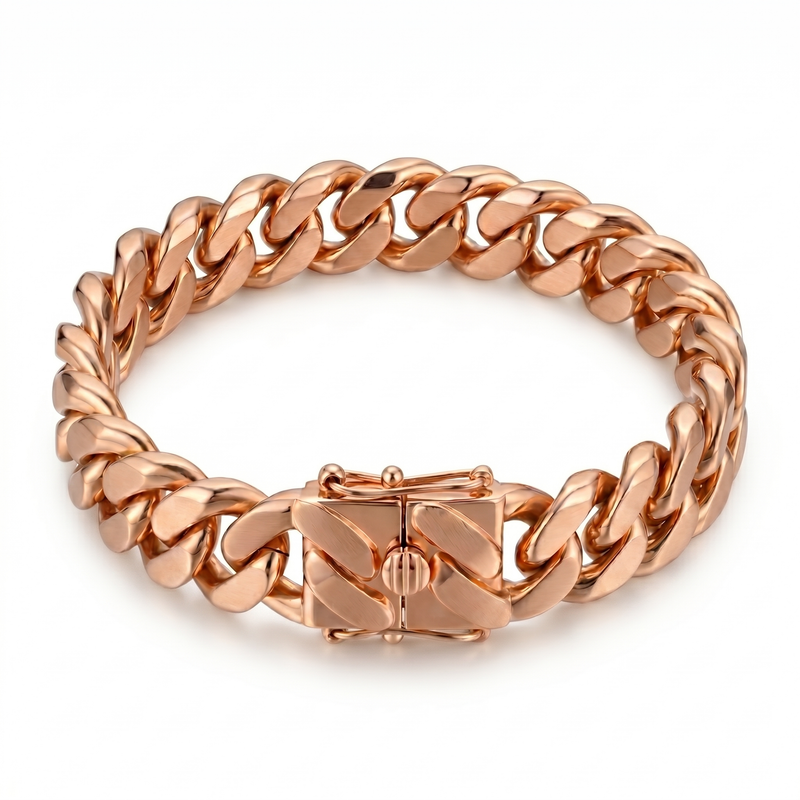 Shakti | Rose Gold Cuban Link Bracelet