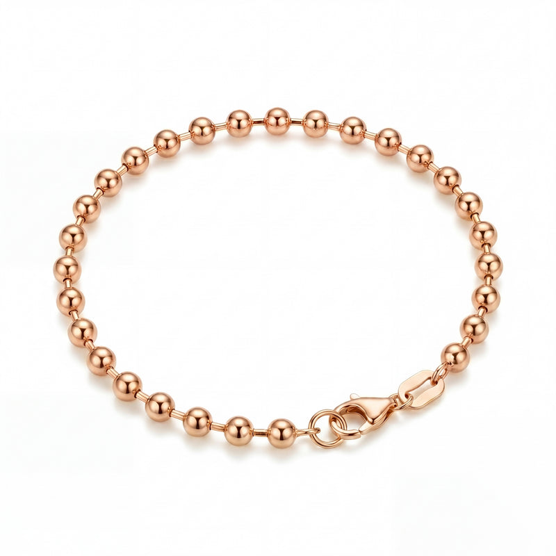 Sharmana | Rose Gold Ball Chain Anklet