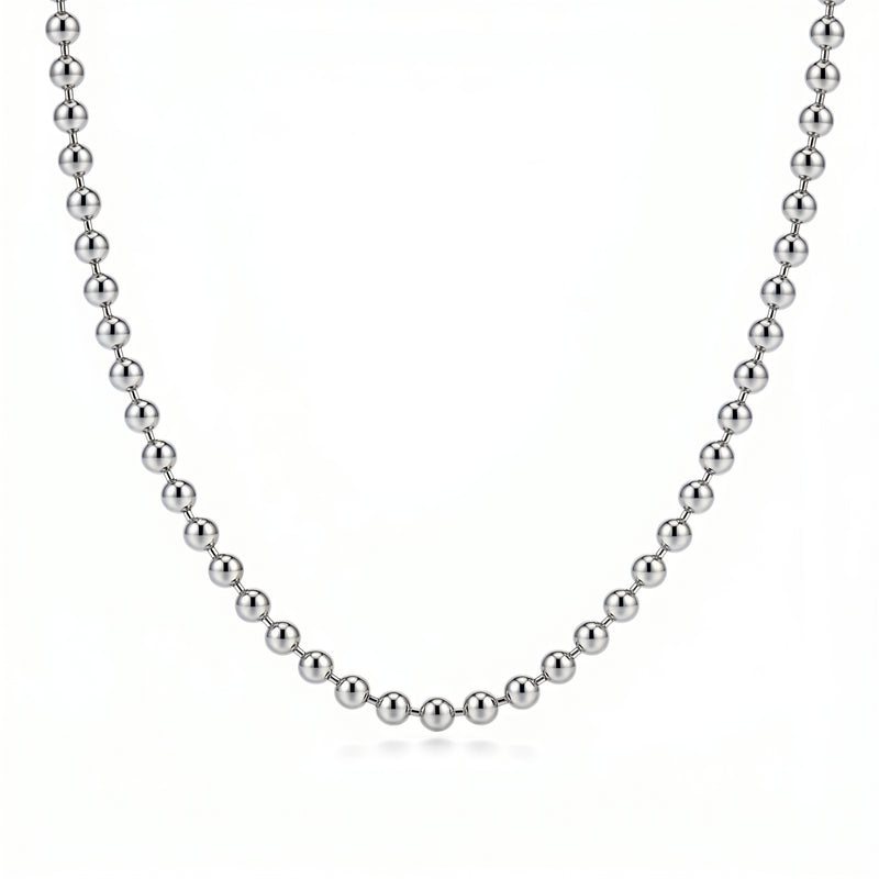 Sharmana | White Gold Ball Chain