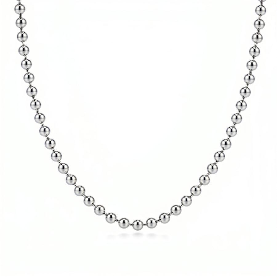Sharmana | White Gold Ball Chain
