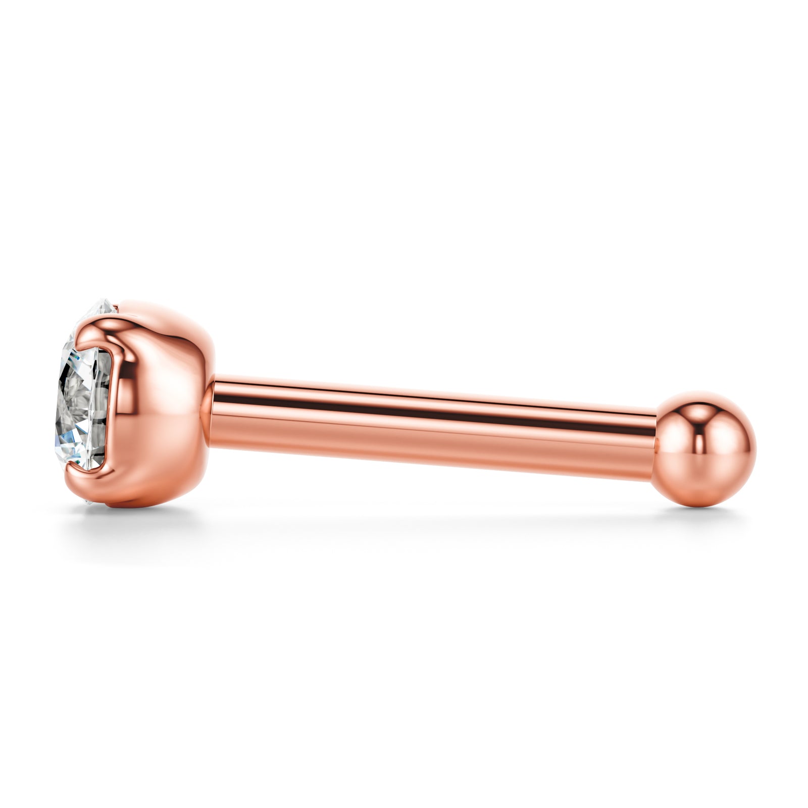 Shabnam | 18k Rose Gold VVS Diamond Nose Stud