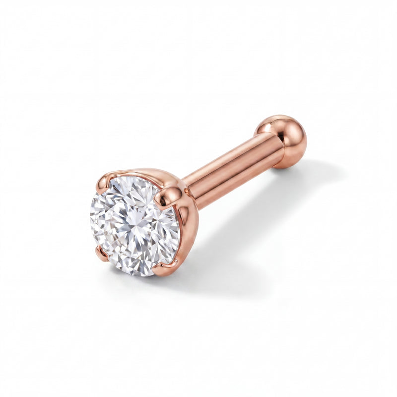 Shabnam | 18k Rose Gold VVS Diamond Nose Stud