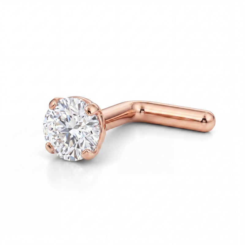 Sookshm | 18k Rose Gold VVS Diamond Nose Stud