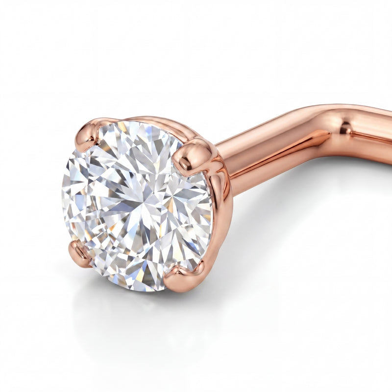 Sookshm | 18k Rose Gold VVS Diamond Nose Stud