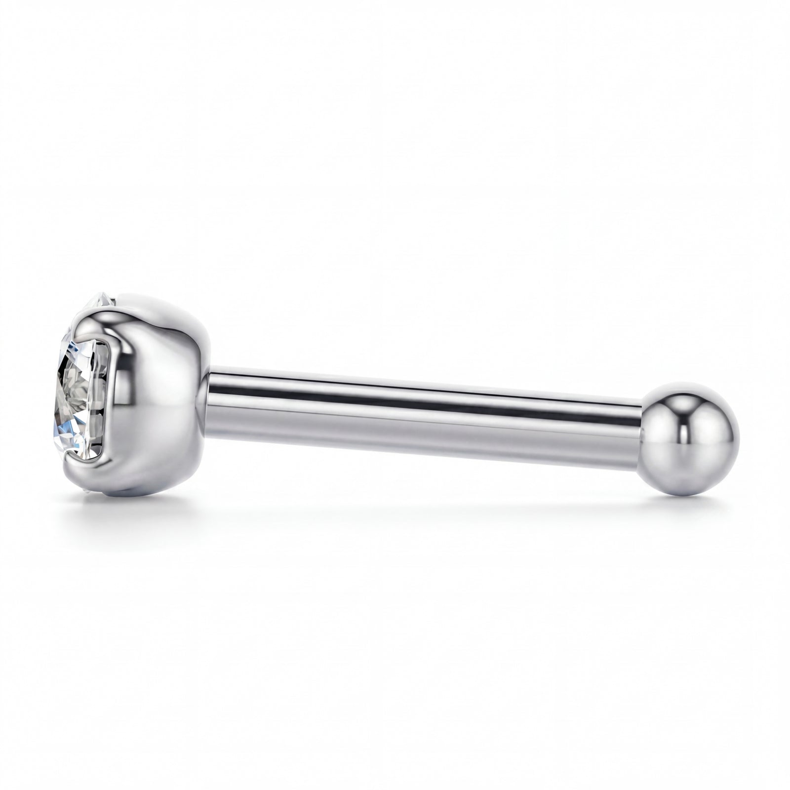 Shabnam | 18k White Gold VVS Diamond Nose Stud