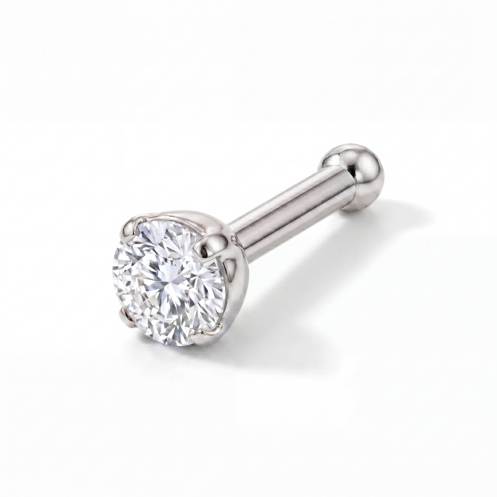 Shabnam | 18k White Gold VVS Diamond Nose Stud
