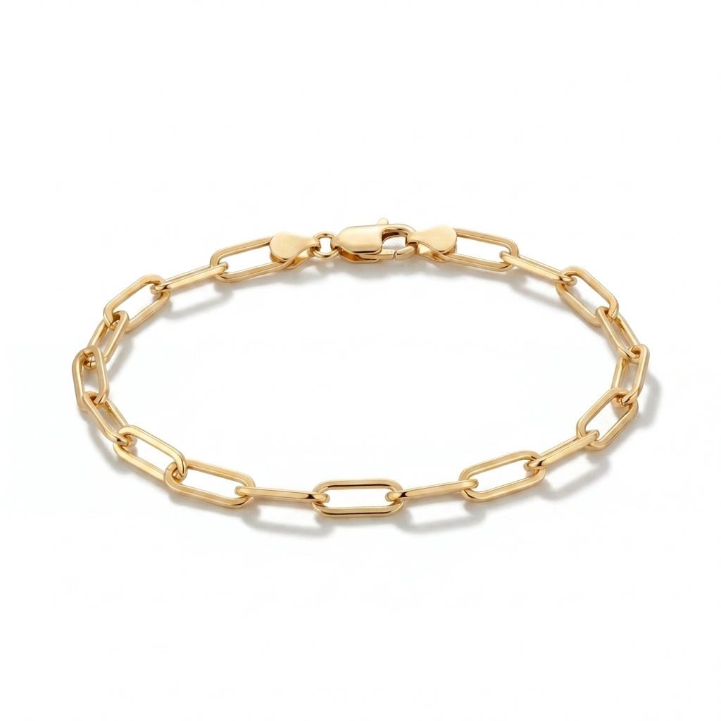 Silsila | Gold Paperclip Bracelet