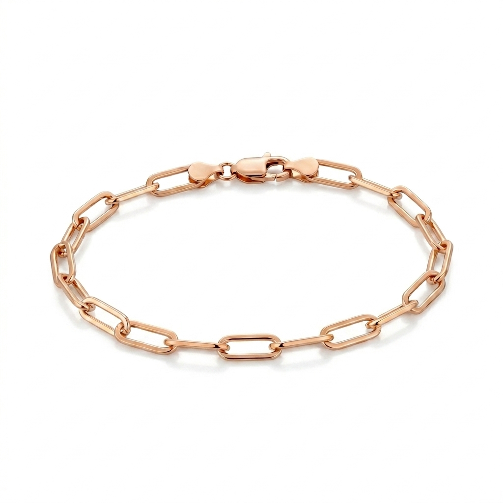 Silsila | Rose Gold Paperclip Bracelet