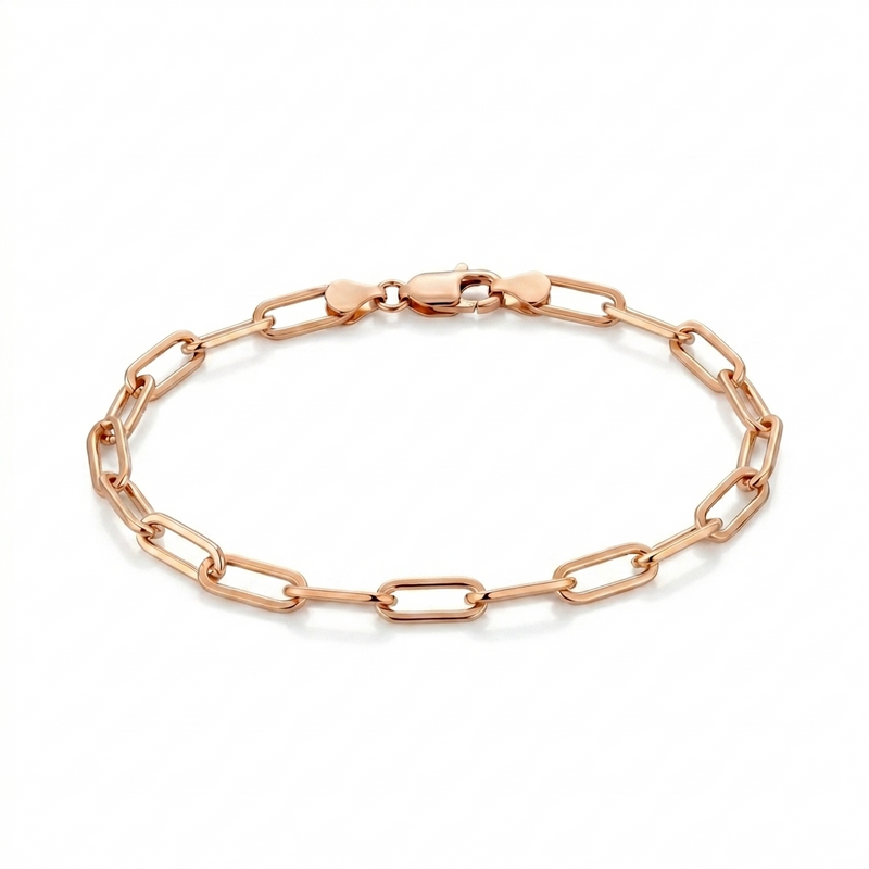 Silsila | Rose Gold Paperclip Bracelet