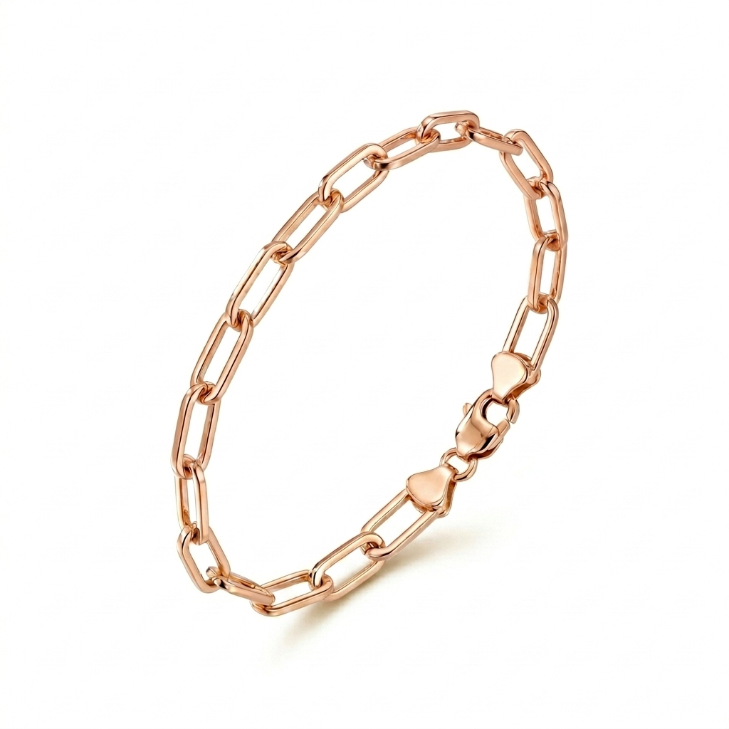 Silsila | Rose Gold Paperclip Bracelet