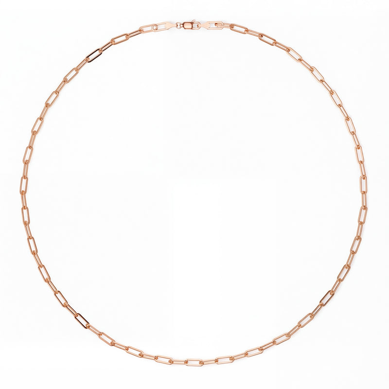 Silsila | Rose Gold Paperclip Necklace