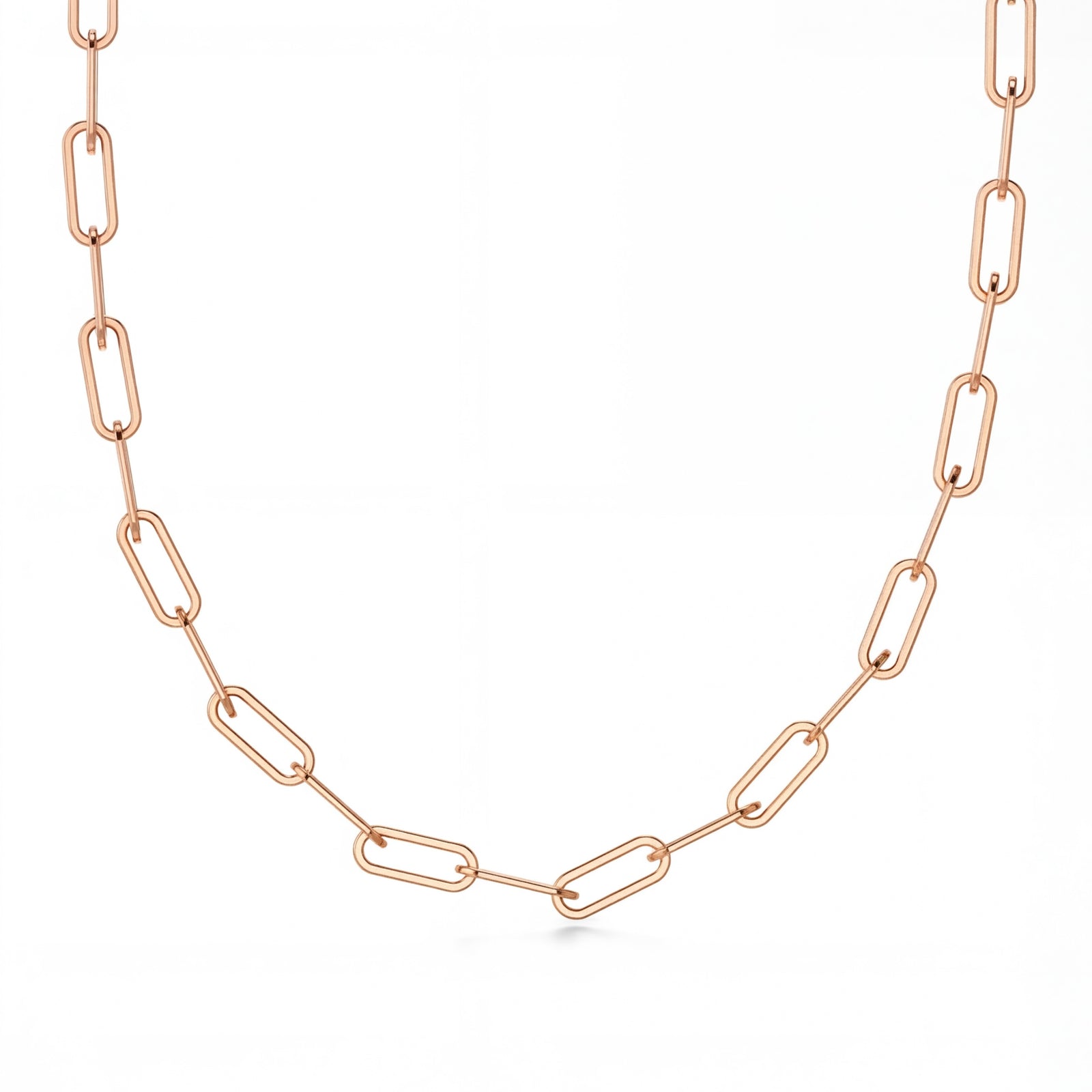 Silsila | Rose Gold Paperclip Necklace