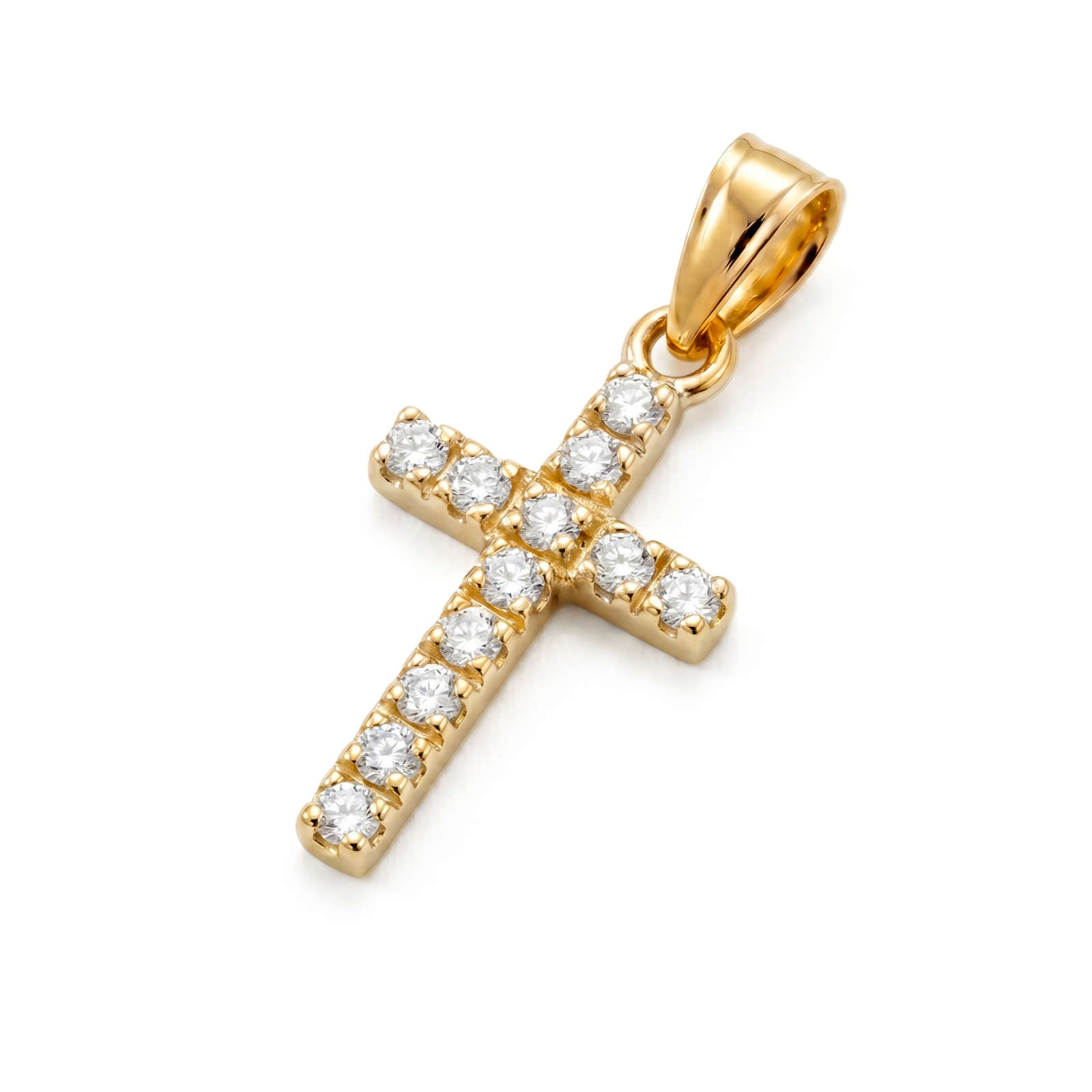 Sitara | Gold Diamond Cross Pendant