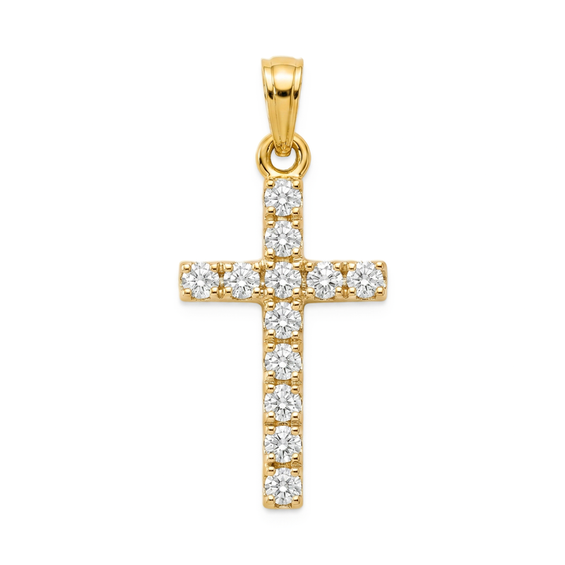 Sitara | Gold Diamond Cross Pendant