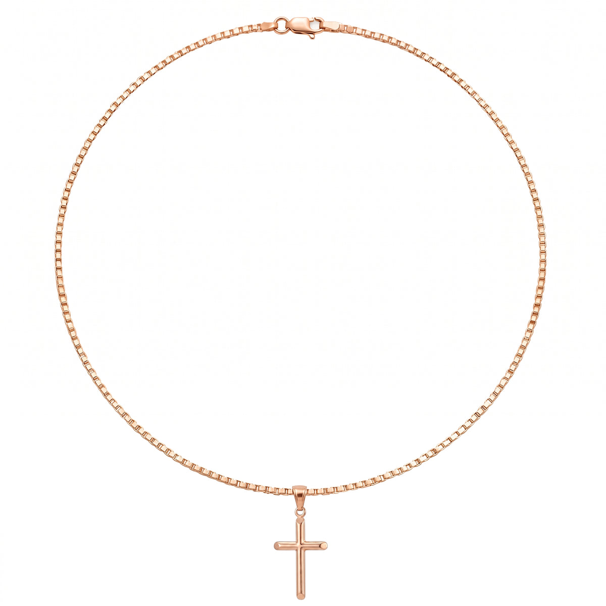 Sukoon | Domed Rose Gold Cross Pendant