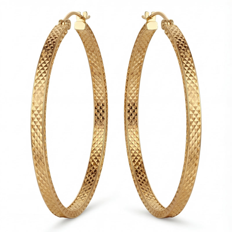 Tanhai | Thick Gold Hoop Earrings