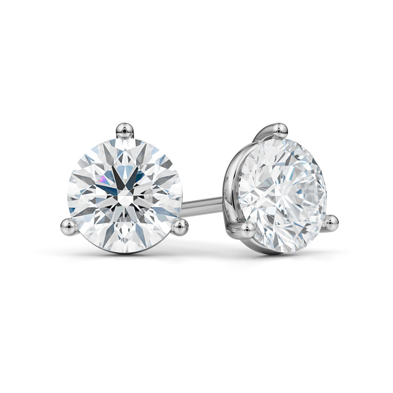 Taskeen | White Gold VVS Diamond Stud Earrings