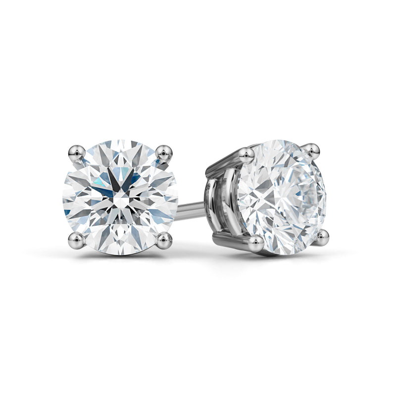 Taskeen | White Gold VVS Diamond Stud Earrings