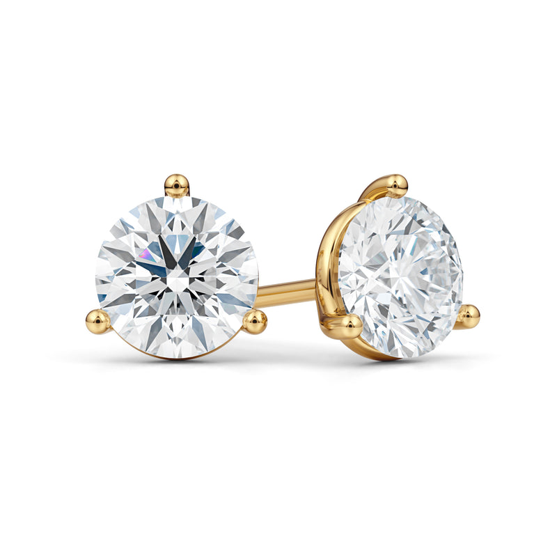 Taskeen | Gold VVS Diamond Stud Earrings