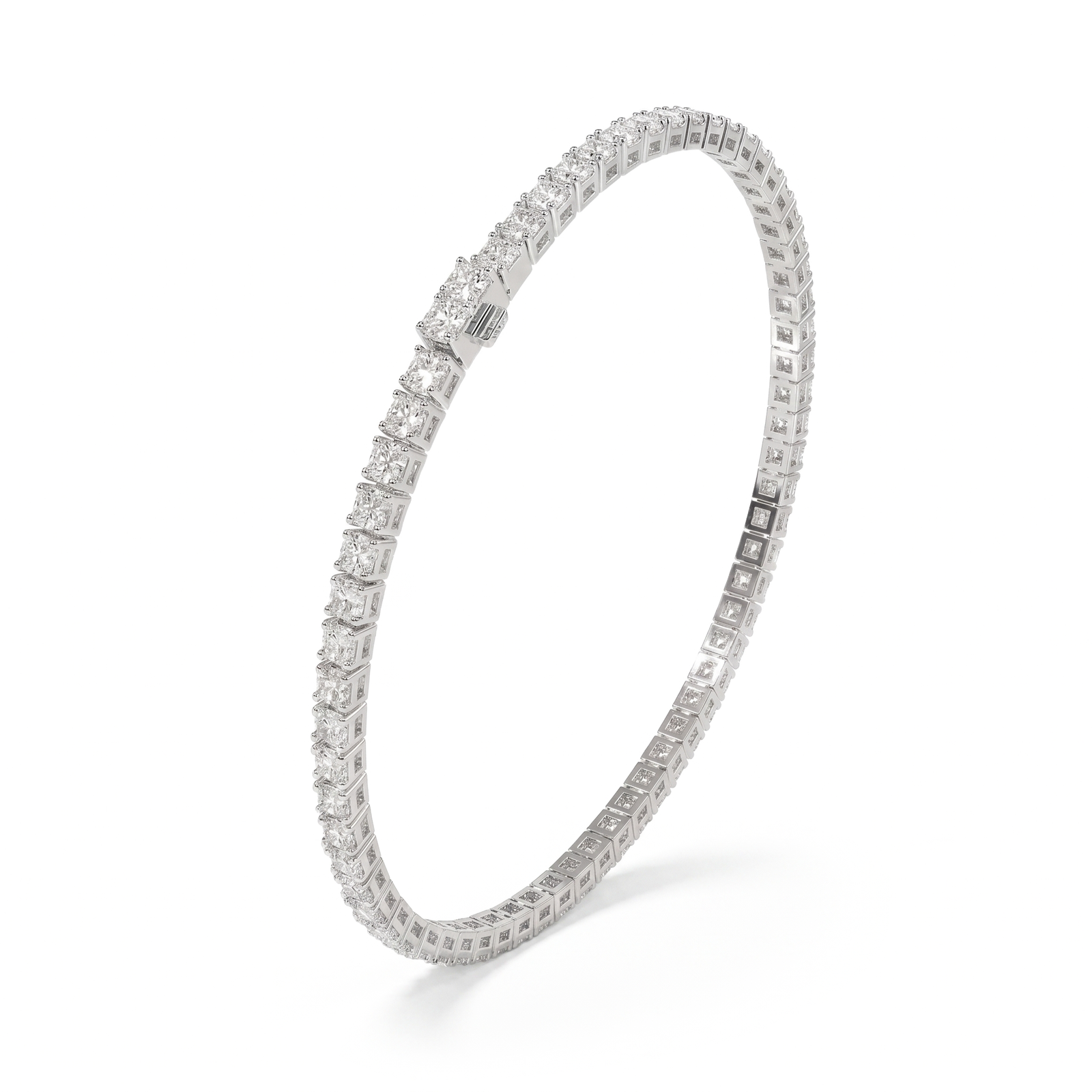 Dhoni | White Gold Diamond Tennis Bracelet