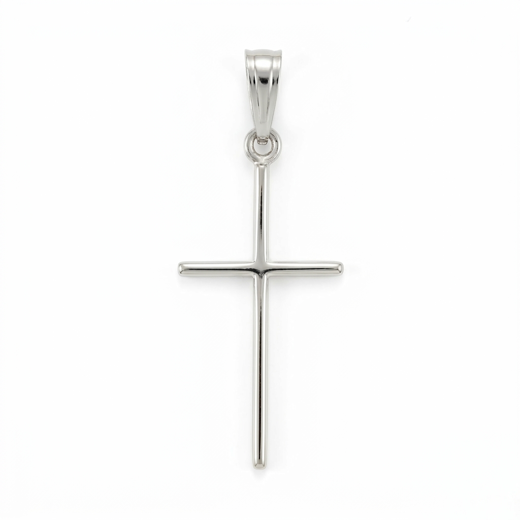 Lakeer | Minimalist White Gold Cross Pendant
