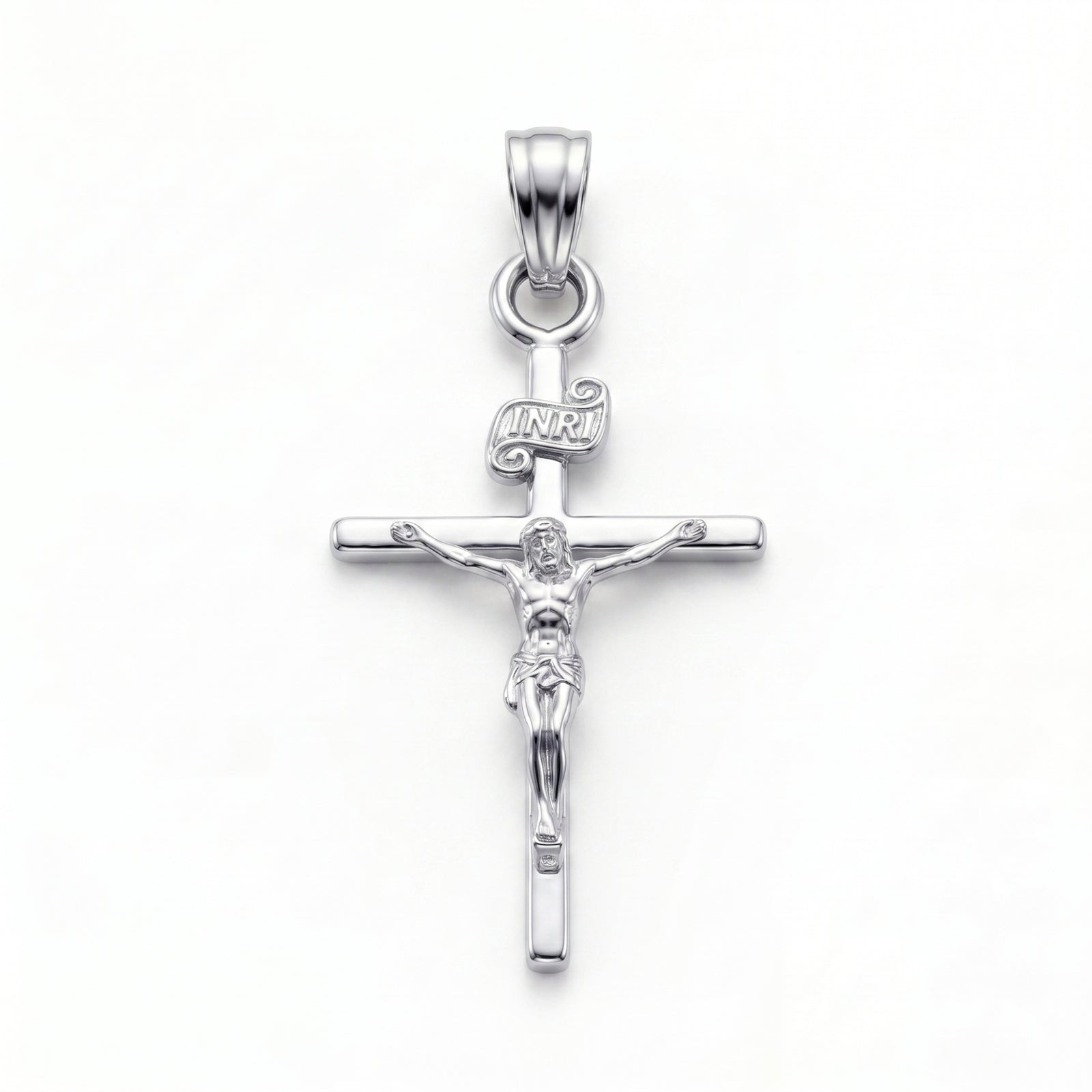 Masiha | White Gold Crucifix Pendant