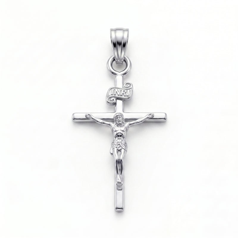 Masiha | White Gold Crucifix Pendant