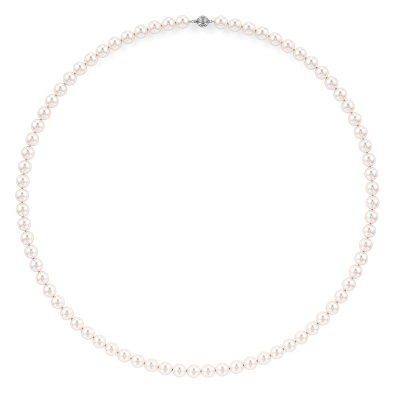 Swati | White Gold Akoya Pearl Necklace