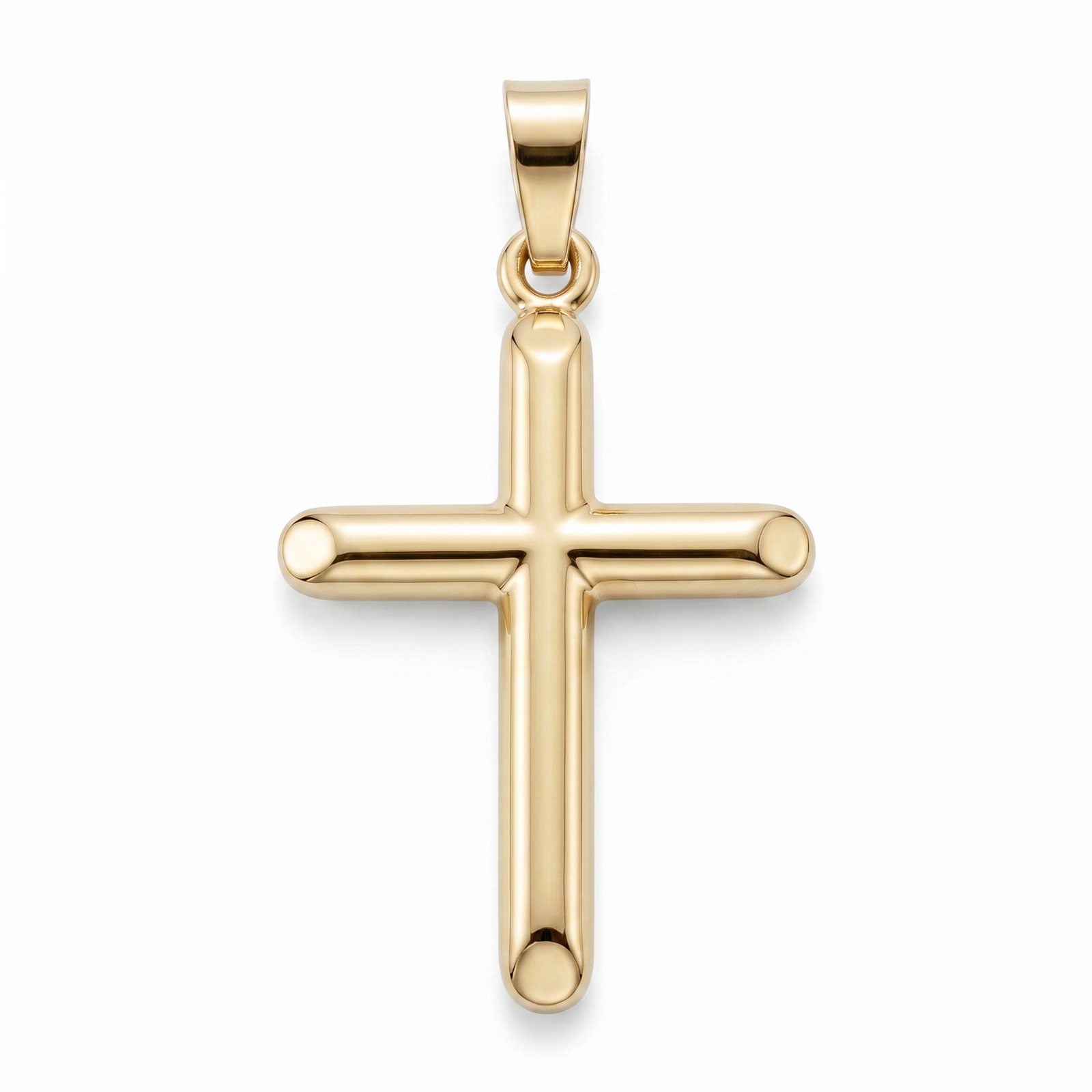 Sukoon | Domed Gold Cross Pendant
