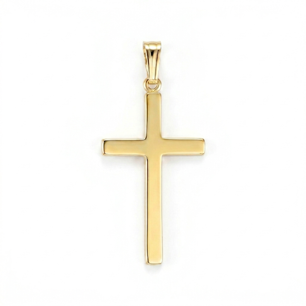 Chattan | Thick Gold Cross Pendant