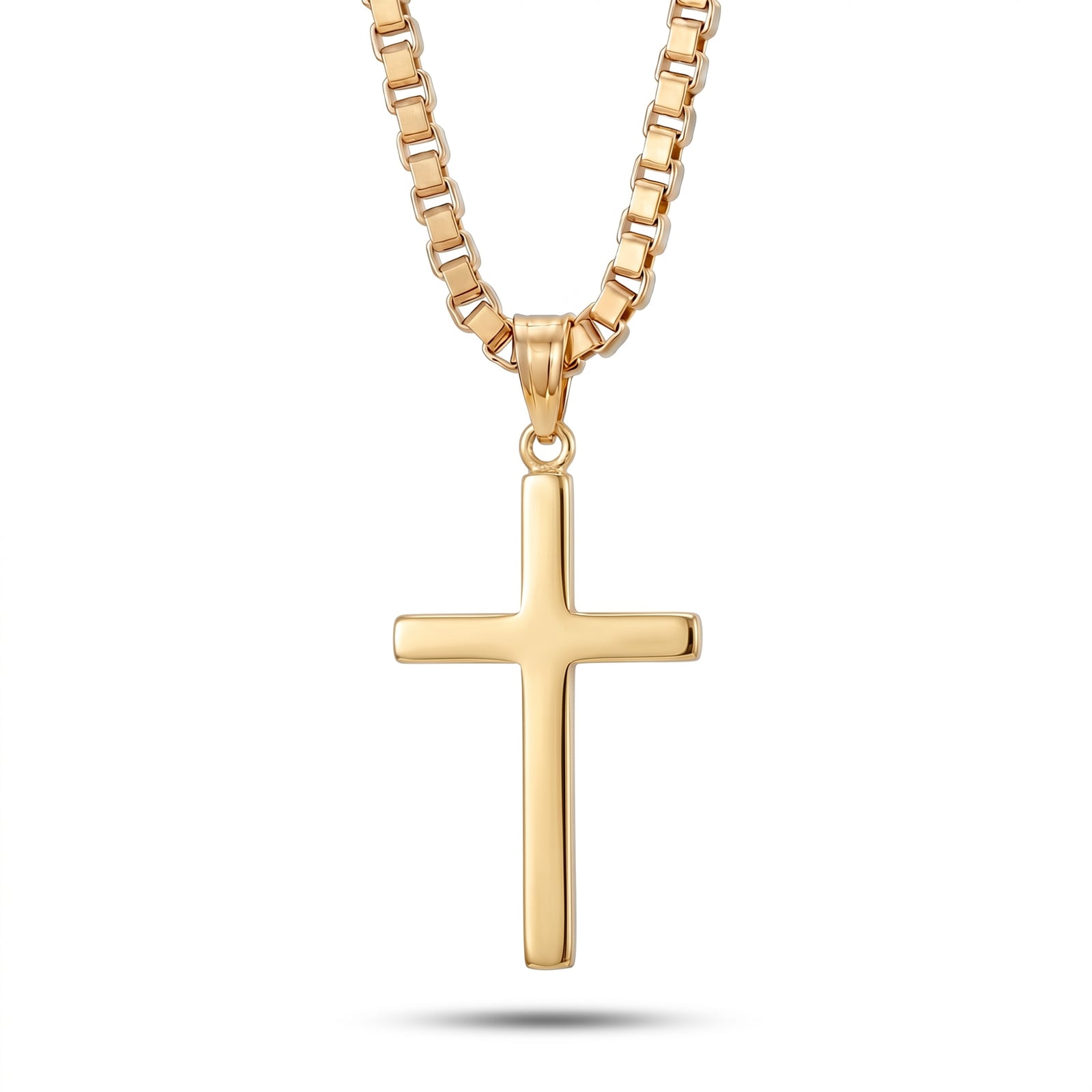 Chattan | Thick Gold Cross Pendant