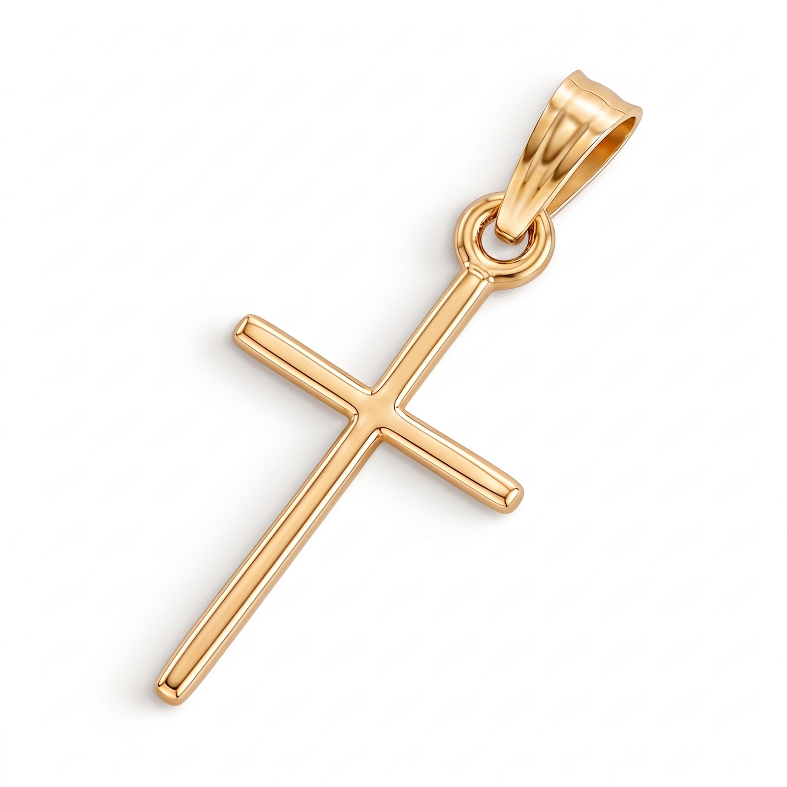 Kiran | Thin Gold Cross Pendant