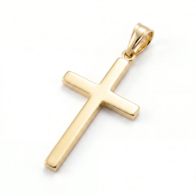 Chattan | Thick Gold Cross Pendant