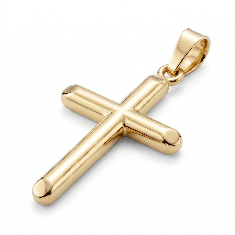 Sukoon | Domed Gold Cross Pendant