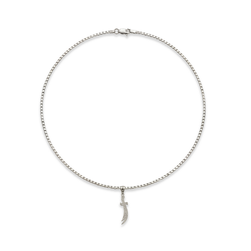 Ali | Platinum Zulfiqar Sword Necklace