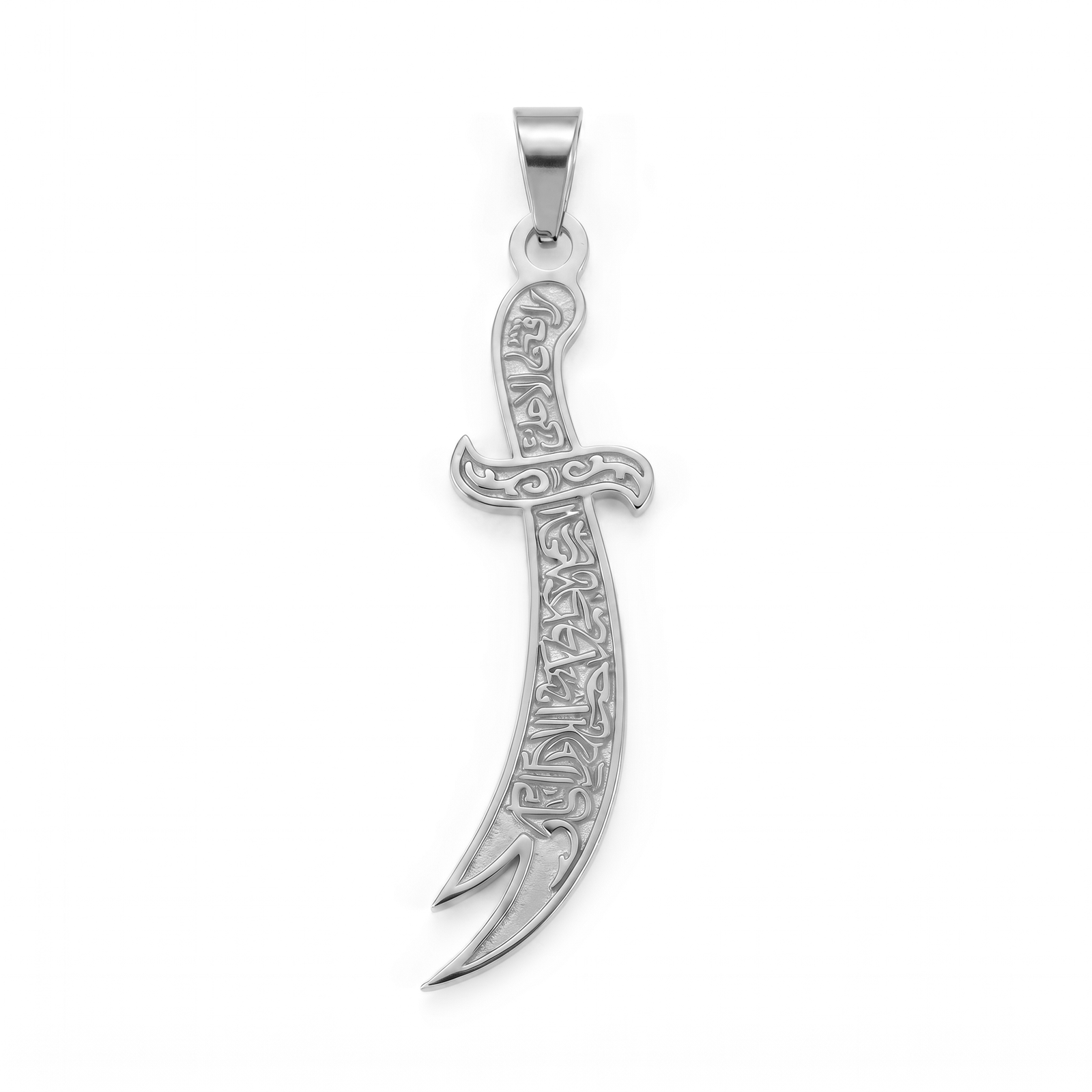 Haider | White Gold Zulfiqar Pendant