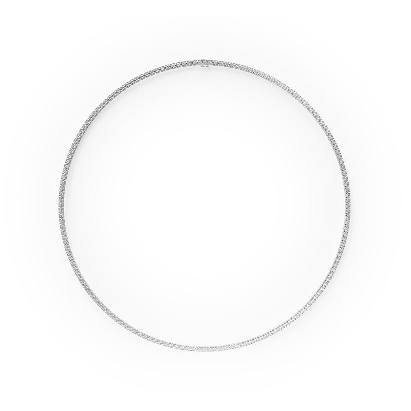 Kohli | Platinum Diamond Tennis Necklace