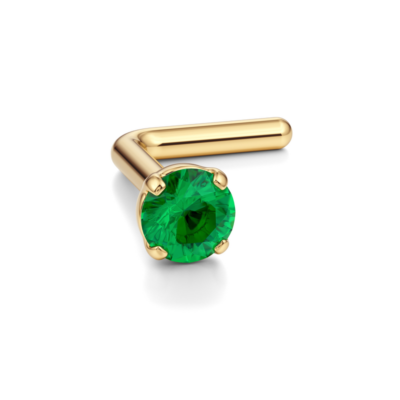 Panna | 18k Gold Emerald Nose Stud